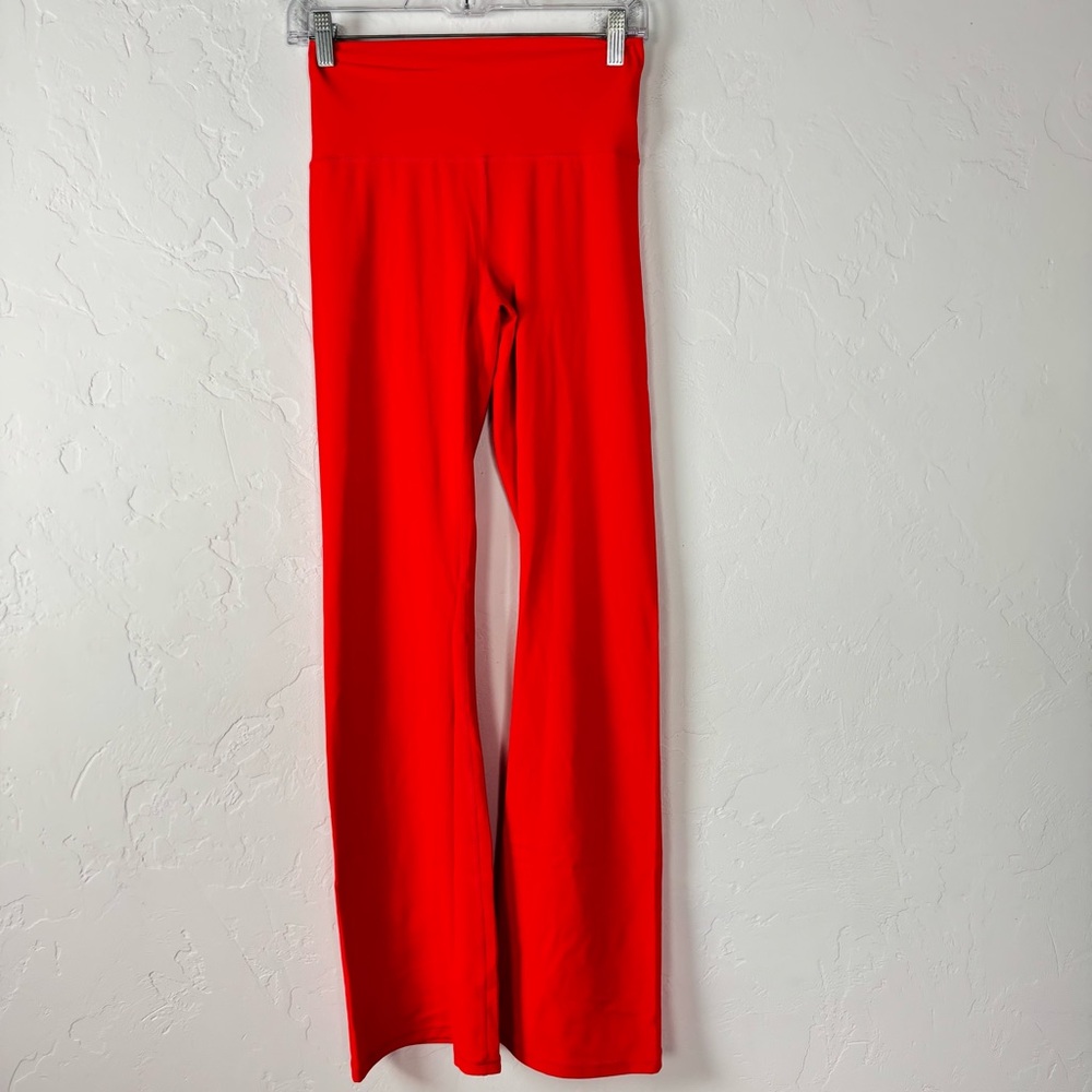 Prana Leggings Luxara Flare Pant Carmine Red Solid Pull On Workout Yoga Athletic